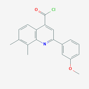 molecular formula C19H16ClNO2 B1452027 2-(3-Methoxyphenyl)-7,8-dimethylquinoline-4-carbonyl chloride CAS No. 1160261-30-2