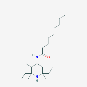 molecular formula C22H44N2O B14520350 N-(2,6-Diethyl-2,3,6-trimethylpiperidin-4-YL)decanamide CAS No. 62500-83-8