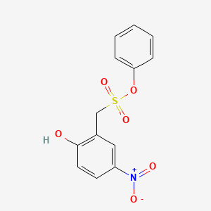 molecular formula C13H11NO6S B14520389 Phenyl (2-hydroxy-5-nitrophenyl)methanesulfonate CAS No. 62667-55-4