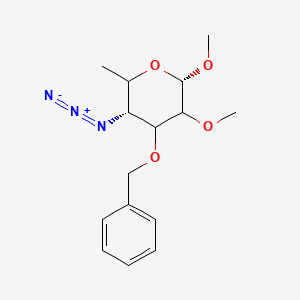 molecular formula C15H21N3O4 B1452039 4-叠氮基-4,6-二氧-2-O-甲基-3-O-苄基-α-D-吡喃葡萄糖甲酯 CAS No. 861819-28-5