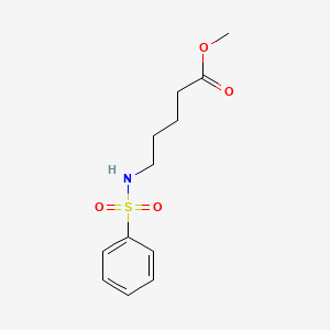 molecular formula C12H17NO4S B1452041 Methyl 5-[(phenylsulfonyl)amino]pentanoate CAS No. 1330753-91-7