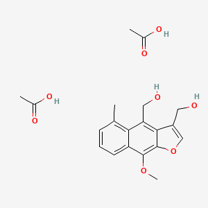 Acetic acid;[4-(hydroxymethyl)-9-methoxy-5-methylbenzo[f][1]benzofuran-3-yl]methanol