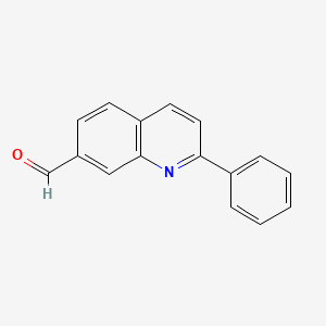 molecular formula C16H11NO B1452048 2-Phenylquinoline-7-carbaldehyde CAS No. 867162-43-4