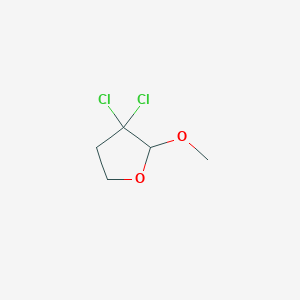 molecular formula C5H8Cl2O2 B145205 3,3-Dichloro-2-methoxyoxolane CAS No. 128538-82-9