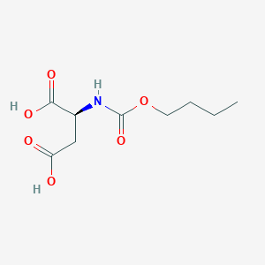 molecular formula C9H15NO6 B14520512 N-(Butoxycarbonyl)-L-aspartic acid CAS No. 62631-46-3