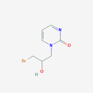 molecular formula C7H9BrN2O2 B14520521 1-(3-Bromo-2-hydroxypropyl)pyrimidin-2(1H)-one CAS No. 62782-54-1