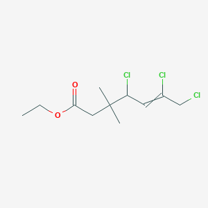 molecular formula C11H17Cl3O2 B14520523 Ethyl 4,6,7-trichloro-3,3-dimethylhept-5-enoate CAS No. 62394-43-8