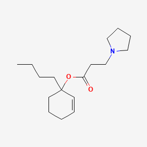 molecular formula C17H29NO2 B14520550 1-Butylcyclohex-2-en-1-yl 3-(pyrrolidin-1-yl)propanoate CAS No. 62823-59-0