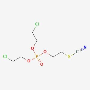 Bis(2-chloroethyl) 2-(thiocyanato)ethyl phosphate