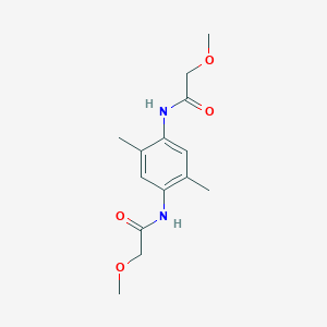 molecular formula C14H20N2O4 B145206 2-Methoxy-N-[4-[(2-methoxyacetyl)amino]-2,5-dimethylphenyl]acetamide CAS No. 132724-25-5