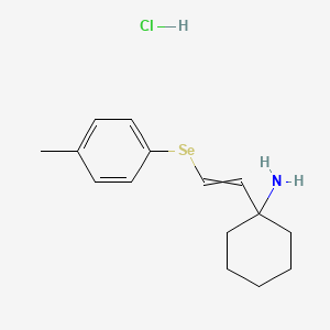 1-[2-(4-Methylphenyl)selanylethenyl]cyclohexan-1-amine;hydrochloride