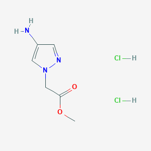 molecular formula C6H11Cl2N3O2 B1452066 methyl 2-(4-amino-1H-pyrazol-1-yl)acetate dihydrochloride CAS No. 1193387-88-0