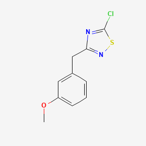 molecular formula C10H9ClN2OS B1452068 5-Chloro-3-[(3-methoxyphenyl)methyl]-1,2,4-thiadiazole CAS No. 946418-99-1