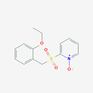 Pyridine, 2-[[(2-ethoxyphenyl)methyl]sulfonyl]-, 1-oxide