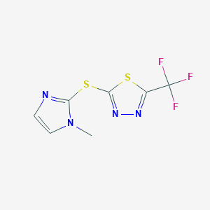 2-[(1-Methyl-1H-imidazol-2-yl)sulfanyl]-5-(trifluoromethyl)-1,3,4-thiadiazole