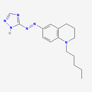 1-Pentyl-6-[2-(3H-1,2,4-triazol-3-ylidene)hydrazinyl]-1,2,3,4-tetrahydroquinoline