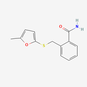 2-{[(5-Methylfuran-2-yl)sulfanyl]methyl}benzamide