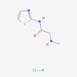 molecular formula C6H10ClN3OS B1452075 2-(甲基氨基)-N-(1,3-噻唑-2-基)乙酰胺盐酸盐 CAS No. 1193388-40-7