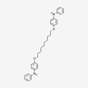 molecular formula C34H40N2O2 B14520755 N,N'-[Decane-1,10-diylbis(oxy-4,1-phenylene)]dianiline CAS No. 62895-95-8