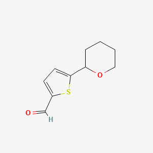 molecular formula C10H12O2S B1452076 5-(Tetrahydro-2H-pyran-2-YL)thiophene-2-carbaldehyde CAS No. 915922-93-9