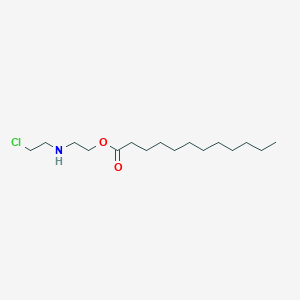 molecular formula C16H32ClNO2 B14520767 2-[(2-Chloroethyl)amino]ethyl dodecanoate CAS No. 62746-09-2