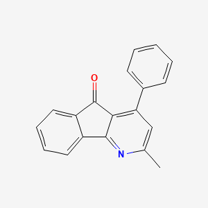 molecular formula C19H13NO B14520773 5H-Indeno[1,2-b]pyridin-5-one, 2-methyl-4-phenyl- CAS No. 62578-46-5