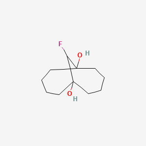 molecular formula C11H19FO2 B14520791 11-Fluorobicyclo[4.4.1]undecane-1,6-diol CAS No. 62911-57-3