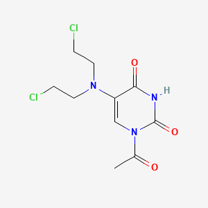 molecular formula C10H13Cl2N3O3 B14520818 1-Acetyl-5-[bis(2-chloroethyl)amino]pyrimidine-2,4(1H,3H)-dione CAS No. 62757-03-3