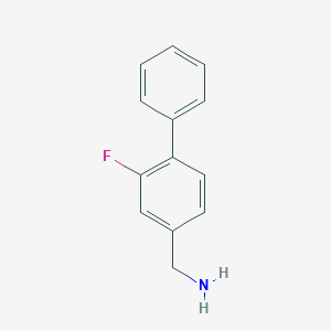 molecular formula C13H12FN B1452082 (2-氟联苯-4-基)甲胺 CAS No. 1214373-93-9