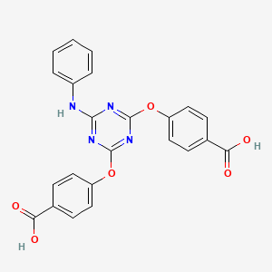 4,4'-[(6-Anilino-1,3,5-triazine-2,4-diyl)bis(oxy)]dibenzoic acid