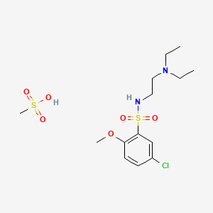 Benzenesulfonamide, 5-chloro-N-(2-(diethylamino)ethyl)-2-methoxy-, monomethanesulfonate