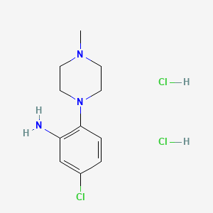 molecular formula C11H18Cl3N3 B1452084 5-Chloro-2-(4-methylpiperazin-1-yl)aniline dihydrochloride CAS No. 1210682-18-0