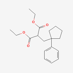 molecular formula C19H26O4 B14520862 Diethyl [(1-phenylcyclopentyl)methyl]propanedioate CAS No. 62636-44-6