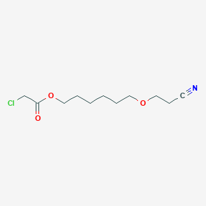 molecular formula C11H18ClNO3 B14520882 6-(2-Cyanoethoxy)hexyl chloroacetate CAS No. 62585-45-9