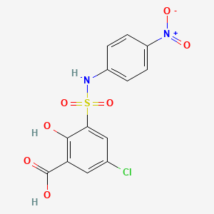 5-Chloro-2-hydroxy-3-[(4-nitrophenyl)sulfamoyl]benzoic acid