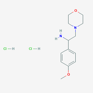 molecular formula C13H22Cl2N2O2 B1452090 1-(4-Methoxyphenyl)-2-(morpholin-4-yl)ethan-1-amine dihydrochloride CAS No. 1208925-71-6