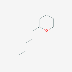 2-Hexyl-4-methylideneoxane