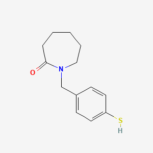 1-[(4-Sulfanylphenyl)methyl]azepan-2-one