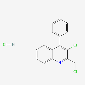 molecular formula C16H12Cl3N B1452094 3-氯-2-(氯甲基)-4-苯基喹啉盐酸盐 CAS No. 1009306-56-2