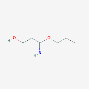 molecular formula C6H13NO2 B14521022 Propyl 3-hydroxypropanimidate CAS No. 62591-44-0