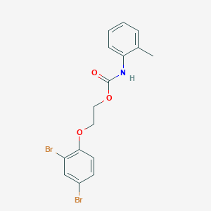 molecular formula C16H15Br2NO3 B14521027 2-(2,4-Dibromophenoxy)ethyl (2-methylphenyl)carbamate CAS No. 62643-96-3