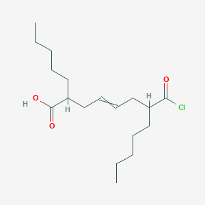 molecular formula C18H31ClO3 B14521036 7-(Chlorocarbonyl)-2-pentyldodec-4-enoic acid CAS No. 62456-81-9