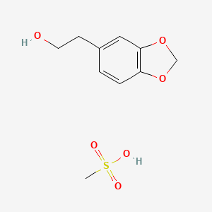 Methanesulfonic acid--2-(2H-1,3-benzodioxol-5-yl)ethan-1-ol (1/1)