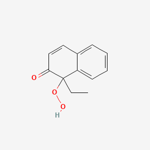 molecular formula C12H12O3 B14521048 1-Ethyl-1-hydroperoxynaphthalen-2(1H)-one CAS No. 62681-44-1