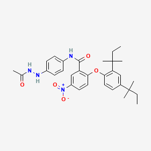 Acetic acid, 2-[4-[[2-[2,4-bis(1,1-dimethylpropyl)phenoxy]-5-nitrobenzoyl]amino]phenyl]hydrazide