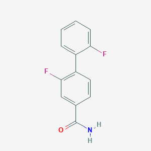 molecular formula C13H9F2NO B1452109 2',2-Difluorobiphenyl-4-carboxamide CAS No. 1214340-50-7