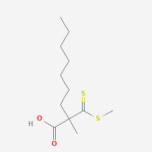 2-Methyl-2-[(methylsulfanyl)carbonothioyl]nonanoic acid