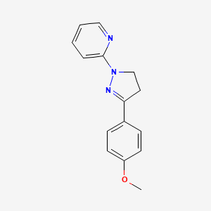 2-[3-(4-Methoxyphenyl)-4,5-dihydro-1H-pyrazol-1-yl]pyridine