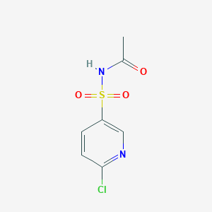molecular formula C7H7ClN2O3S B1452116 N-[(6-氯吡啶-3-基)磺酰基]乙酰胺 CAS No. 56479-79-9