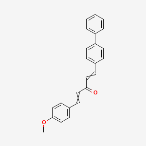 molecular formula C24H20O2 B14521181 1-([1,1'-Biphenyl]-4-yl)-5-(4-methoxyphenyl)penta-1,4-dien-3-one CAS No. 62643-62-3